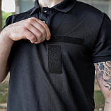 Футболка поло тактична чорна літня, фото 6