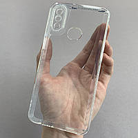 Чехол для Samsung Galaxy A10s силиконовый чехол с блестящей рамкой на телефон самсунг а10с прозрачный l6t