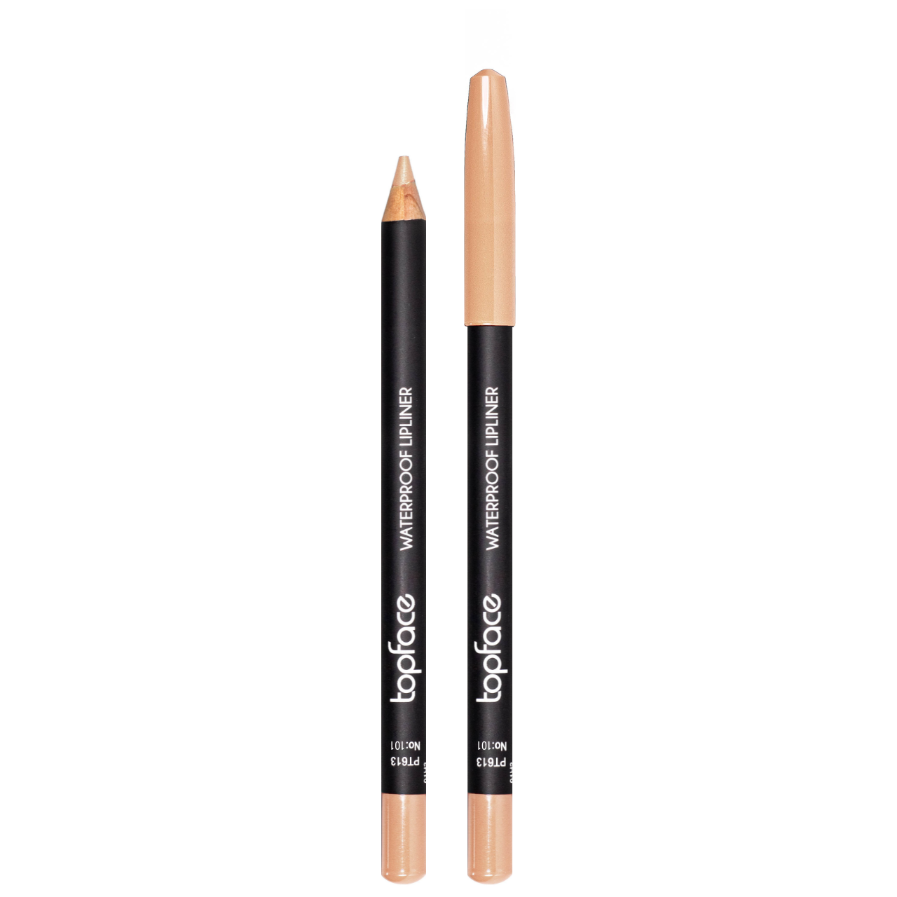 Олівець для губ TopFace Waterproof Lipliner водостійкий PT613 № 101 Тілесний