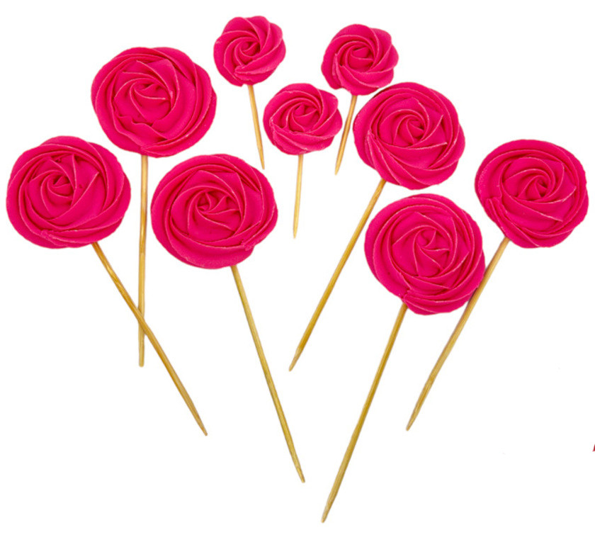 Безе (меренга) на паличці рожеве 9 шт