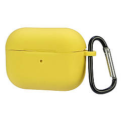 YUF Чехол силиконовый с карабином для Apple AirPods Pro 2 цвет  01 желтый Люкс