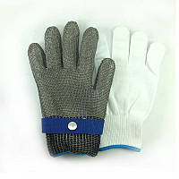 Перчатки от порезов, Порезостойкие защитные перчатки, Кольчужная перчатка из нержавеющей стали размер XL