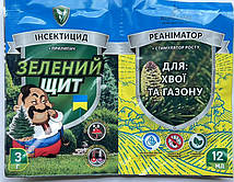 Інсектофунгіцид Зелений щит Хвоя та газон  + реаніматор 3г+10мл/50шт