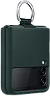 Чехол Sasmung Silicone Cover With Ring Green для Galaxy Z Flip 3, фото 3