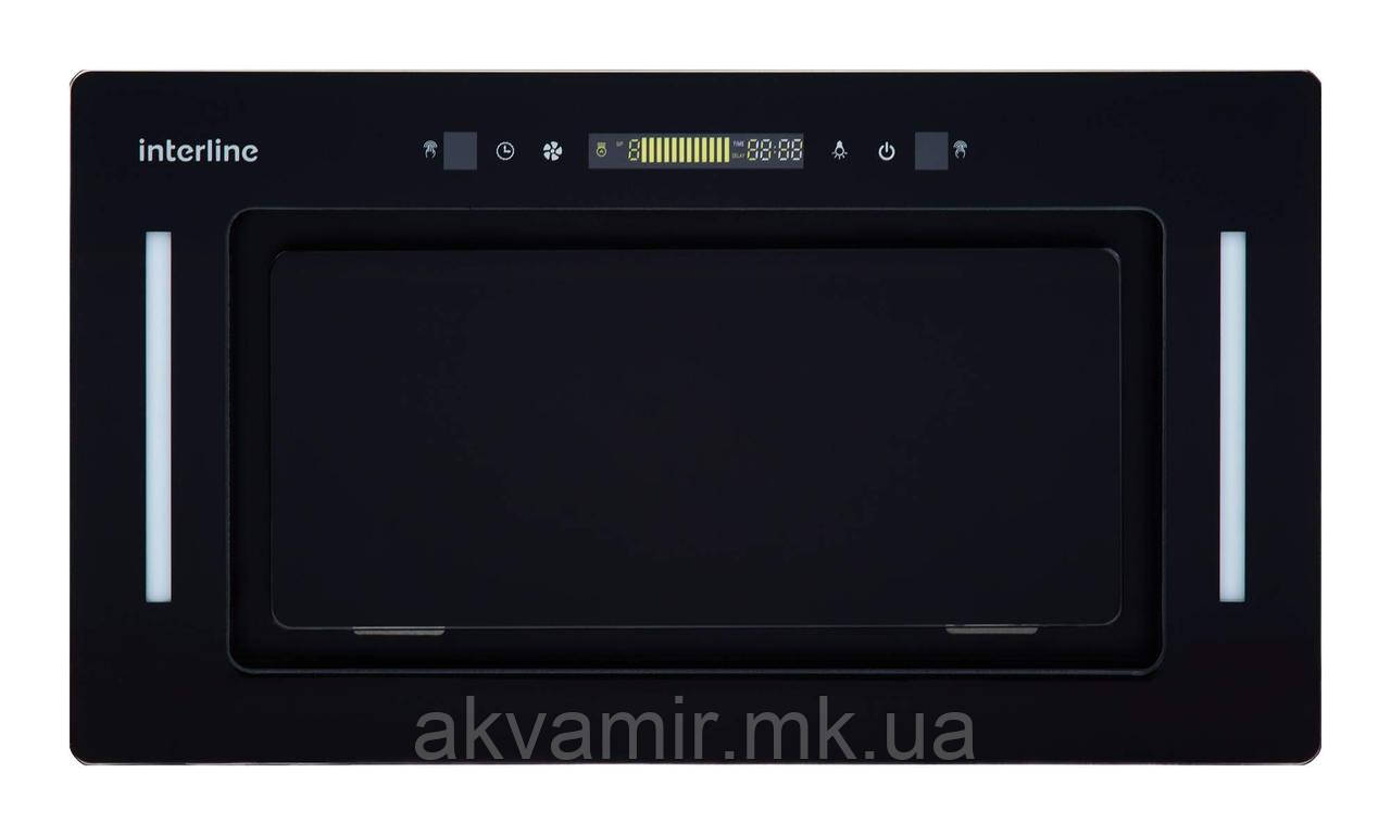 Витяжка для кухні Interline Jolly Bl A60GLK чорна повновбудовувана, фото 1