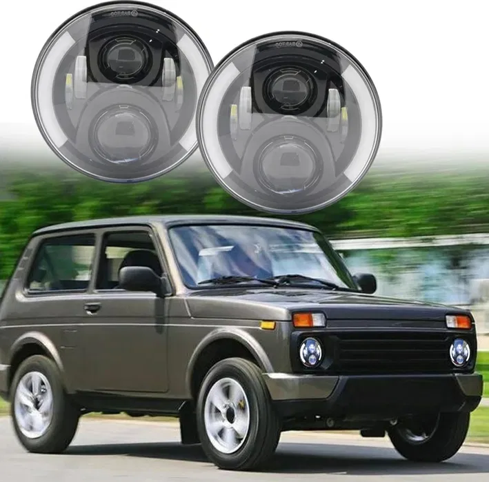 Фари Оптика 7д Нива Камаз Зил Nissan Toyota FJ ВАЗ оригінал СТГ Led H4