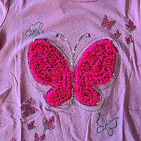 Футболка для дівчаток оптом, Seagull, 6-14 рр., арт. CSQ-52663, фото 3