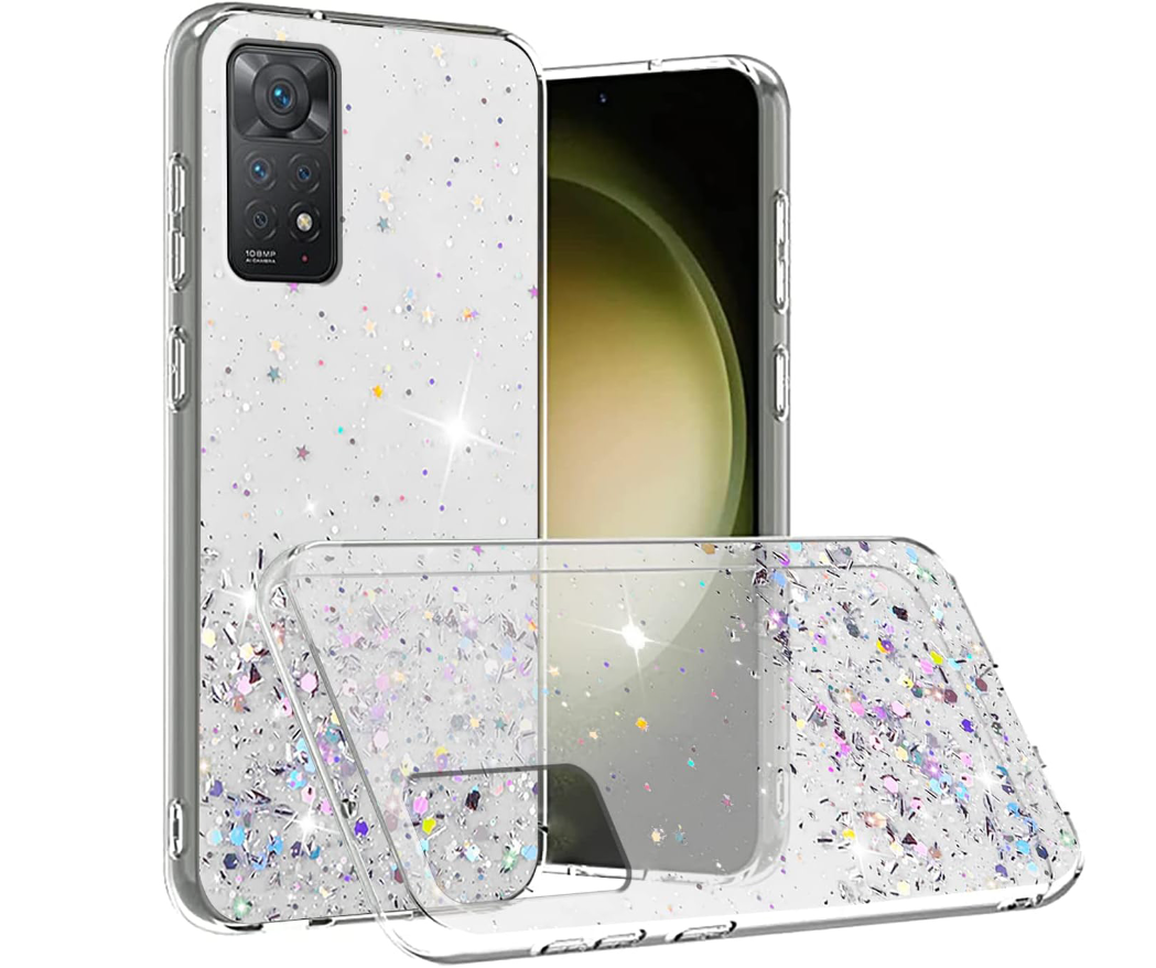Блискучий чохол з срібною фольгою Xiaomi Redmi Note 11 Pro 4G / Note 11 Pro 5G, фото 1