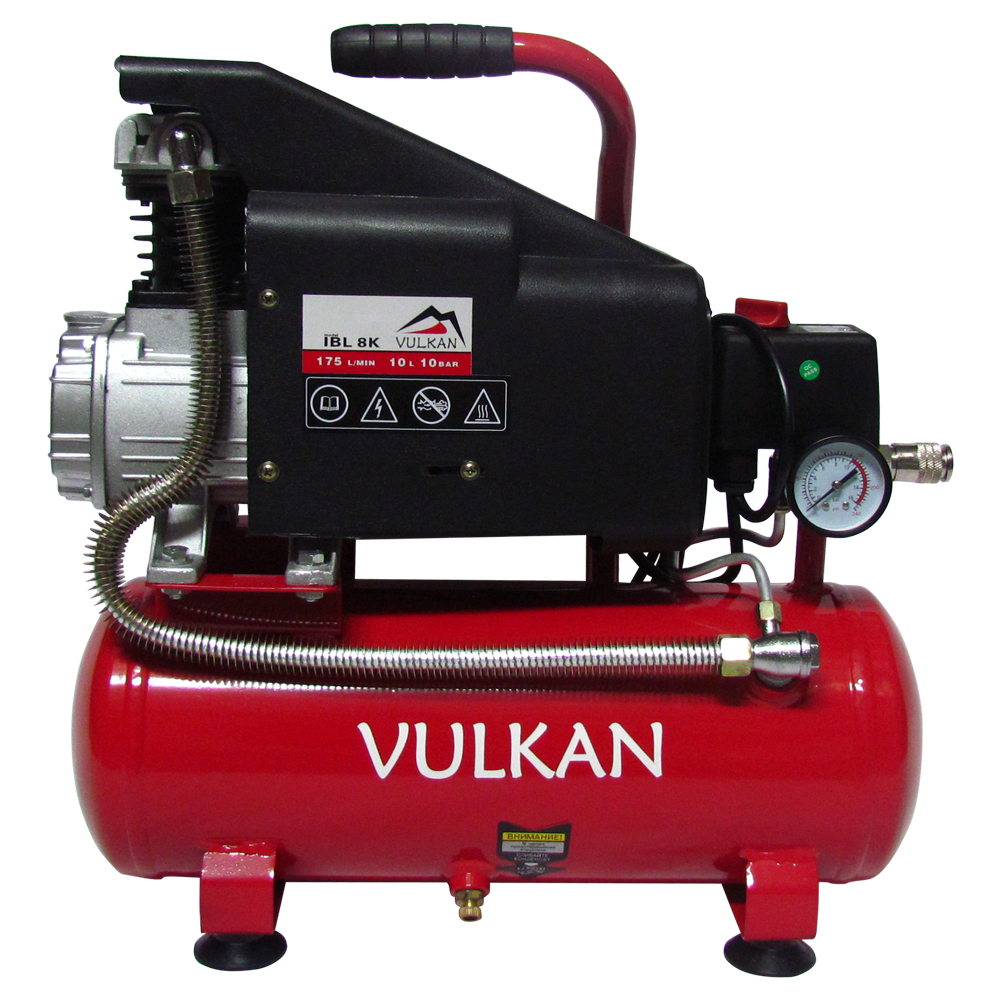 Поршневий повітряний компресор VULKAN IBL8K 1.1 кВт 8 л масляний