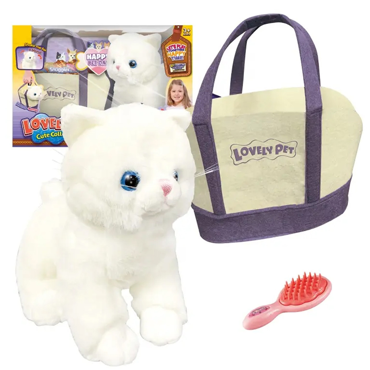 Кошеня в сумочці Lovely Pet (звук, сумка перенесення, гребінець) 909-2