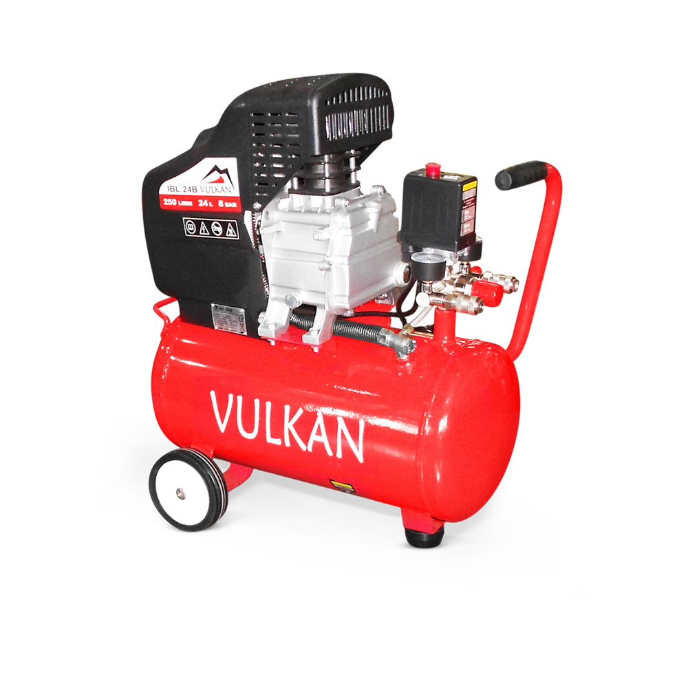 Поршневий повітряний компресор VULKAN IBL 24B 1,8 кВт 24 л масляний, фото 1