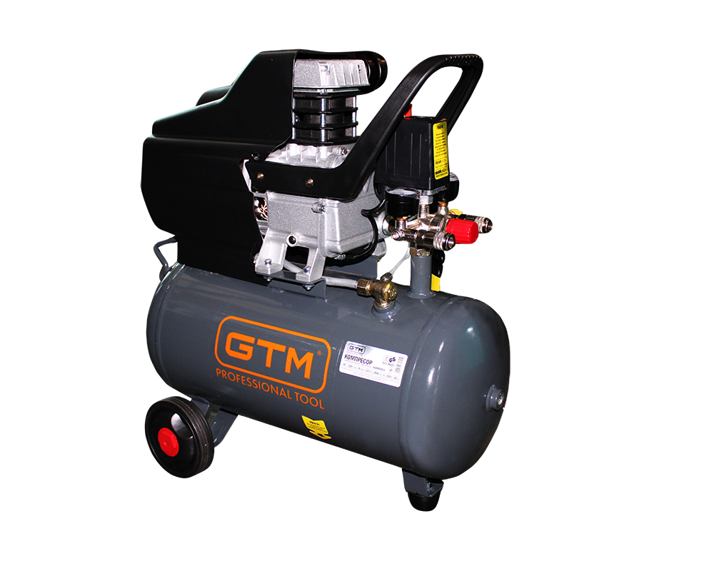 Поршневий повітряний компресор 24 л GTM KABM2024 масляний
