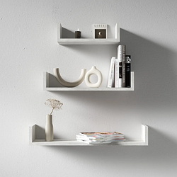 Комплект навісних полиць із ЛДСП Білий