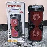 Портативна акустична система Winso ZQS-4209-4"x2 Bluetooth колонка з RGB 12W-1200mAh + Пульт, фото 7