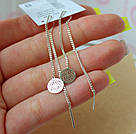 Срібні сережки-протяжки Лілея, фото 6