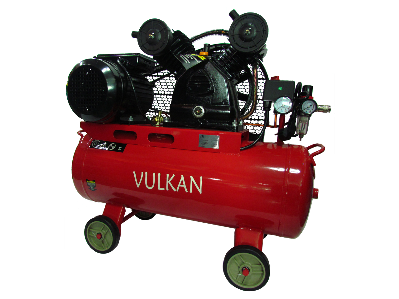Компресор повітряний Vulkan IBL 2070E-220-50 ременний 2.2 кВт, фото 1