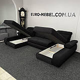 Новий п-подібний диван в тканині з Європи, фото 4