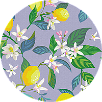 Картина по номерам на круглом подрамнике "Цветение лимона (Размер L)" 40 см RC00047L