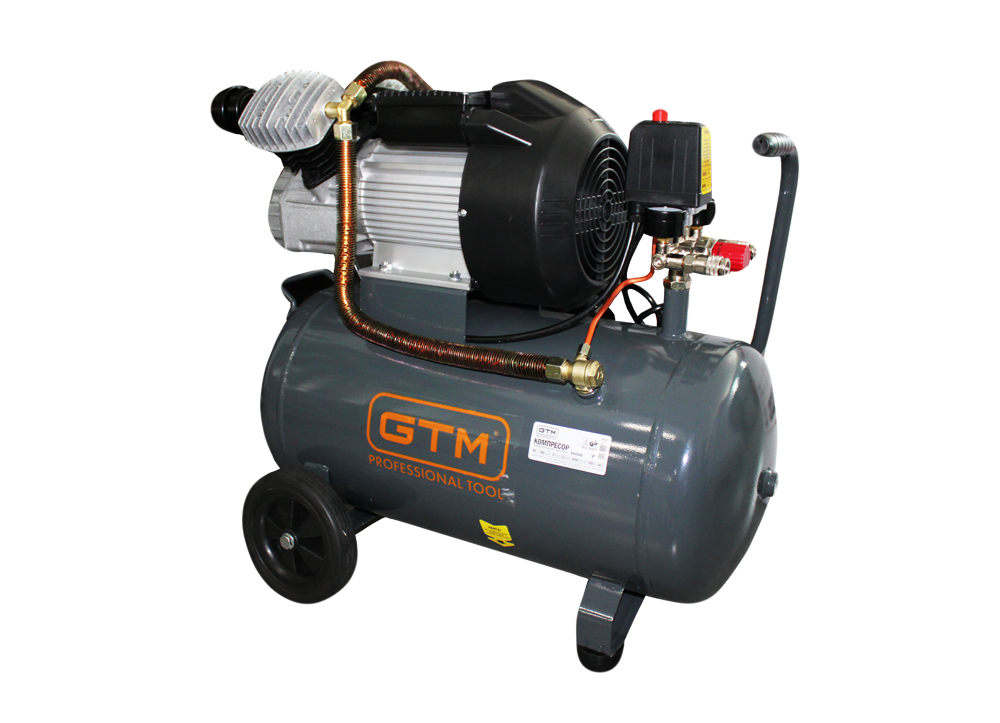 Поршневий повітряний компресор 50 л GTM KAV3050 масляний