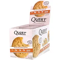 Quest Nutrition, Печенье Protein Cookie с арахисовым маслом, 12 штук, 2,04 унции (58 г) Киев