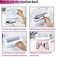 Професійний бокс (контейнер, стерилізатор) для дезінфекції манікюрних інструментів з віконцем), фото 7