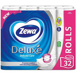 Туалетний папір Zewa Deluxe білий 3 шари, 32 рулони