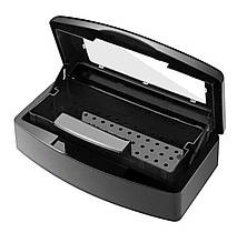 Професійний бокс (контейнер, стерилізатор) для дезінфекції манікюрних інструментів з віконцем) Чорний