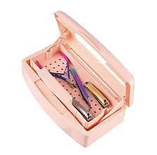 Професійний бокс (контейнер, стерилізатор) для дезінфекції манікюрних інструментів з віконцем) Помаранчевий