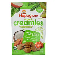 Happy Family Organics, Organic Creamies, снеки из сублимированных овощей, фруктов и кокосового молока, Киев