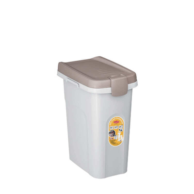 Контейнер для зберігання сухого корму Stefanplast (Стефанпласт) Pet food Container 15л (6кг) світло-бежевий/білий