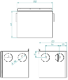Припливно-витяжна установка з рекуперацією тепла WANAS 615H HI-TECH з ентальпійним теплообмінником, фото 2