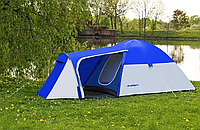 Палатка для туризма 3-х местная двухслойная непромокаемая Presto Acamper MONSUN 3 PRO синяя Shopik
