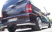 Защита заднего бампера уголки одинарные D60 на Mercedes Vito 1996-2003