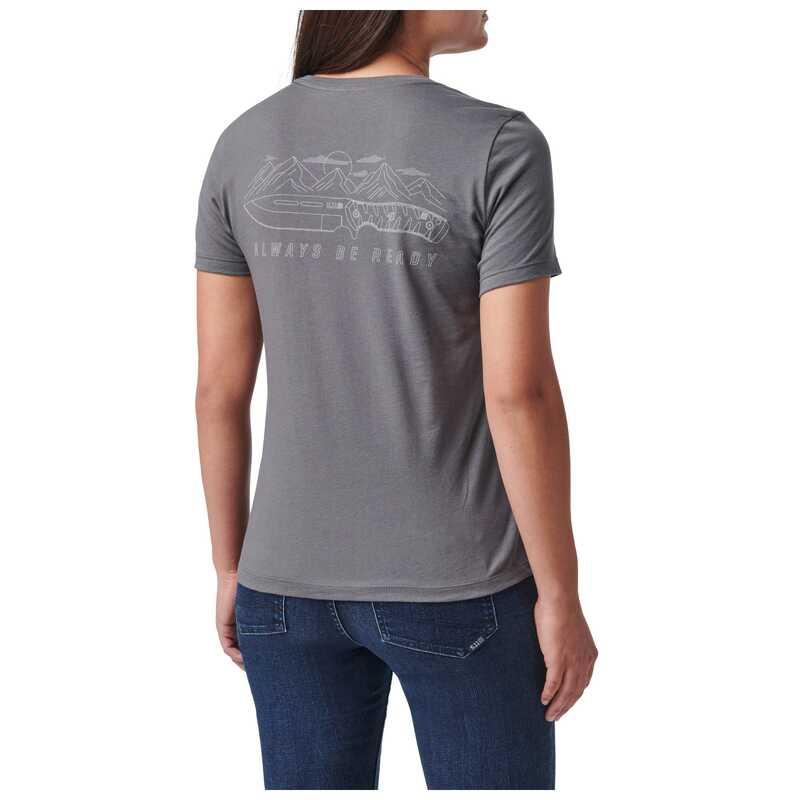 Жіноча футболка 5.11 WOMEN'S KNIFE HORIZON TEE 69235 Medium, Сірий