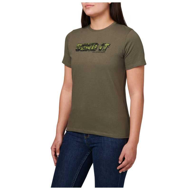 Жіноча футболка 5.11 SEND IT CAMO TEE 31226ACM Small, Military Green