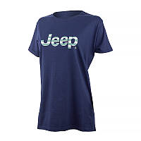 Женская Футболка JEEP T-SHIRT OVERSIZE Striped Print Turn Синий S (O102611-A184 S)