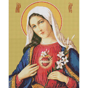 Алмазна мозаїка "Серце Марії" Brushme DBS1088 40х50 см