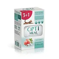 Набір 3+1. Вологий корм для кошенят Optimeal Оптиміл з куркою у соусі, 85 гр
