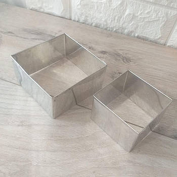 Набір для вирубування тіста та формування страв Квадрат 2 шт./1 уп (KG-9514)