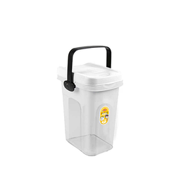Контейнер для зберігання сухого корму Stefanplast (Стефанпласт) Pet food Container 7л 2.5кг білий/прозорий