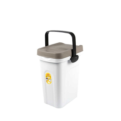 Контейнер для зберігання сухого корму Stefanplast (Стефанпласт) Pet food Container 7л (2,5кг) світло-бежевий/білий