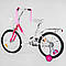 Велосипед 18" дюймів 2-х колісний "CORSO Fleur" FL - 28269 (1) U-подібна сталева рама, ручне гальмо, кошик, прикраси, зібраний на, фото 4