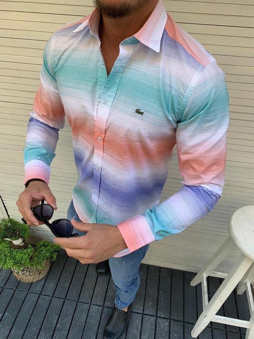 Купить Сорочка Lacoste Coral Sea рубашка лакоста приталена лакост, цена ...