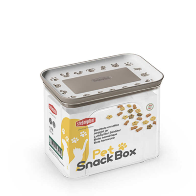 Контейнер для зберігання ласощів Stefanplast (Стефанпласт) Pet Snack Box 1,2 л бежевий