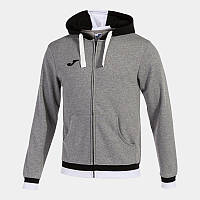 Мужская спортивная кофта Joma CONFORT II ZIP-UP HOODIE MELANGE серый,черный XL 101963.281 XL