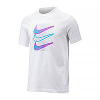 Мужская Футболка Nike M NSW TEE 12MO SWOOSH Белый 2XL (DZ5173-100)