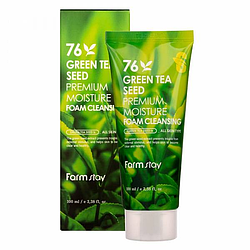 Пінка для вмивання з зеленим чаєм FARM STAY 76 Green Tea Seed Premium Moisture Cleansing Foam