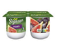 Йогурт соевый веганский, продукт из ферментированной сои с инжиром, без глютена и лактозы 100 г, Sojasun