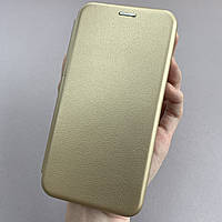 Чехол книга для Samsung Galaxy M21 книжка с подставкой на телефон самсунг м21 золотая stn