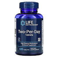 Мультивитамины, две в день, Two-Per-Day Tablets, Life Extension, 120 таблеток